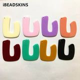100pcs 40x32mm L-shape Acrylic Charms for Earrings DIY
