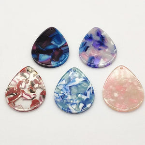 50pcs Acetic Acid Drop Shape Charm Earring Findings DIY Jewelry