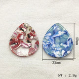 50pcs Acetic Acid Drop Shape Charm Earring Findings DIY Jewelry
