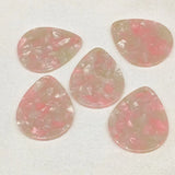 50pcs Acetic Acid Drop Shape Charm Earring Findings DIY Jewelry