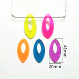 Neon Oval Charms for Earrings DIY, 100pcs