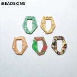 Hexagon Acetic Acid Charm for Earrings DIY - 50pcs