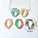Hexagon Acetic Acid Charm for Earrings DIY - 50pcs