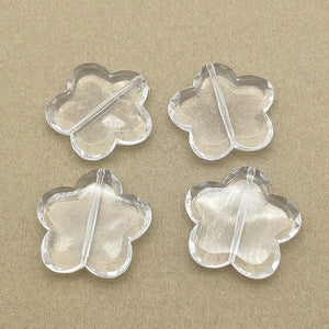 Clear Flower Shape Bead for Necklace Earring DIY Parts Jewelry Findings