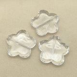 Clear Flower Shape Bead for Necklace Earring DIY Parts Jewelry Findings