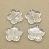 Clear Flower Shape Bead for Necklace Earring DIY Parts Jewelry Findings