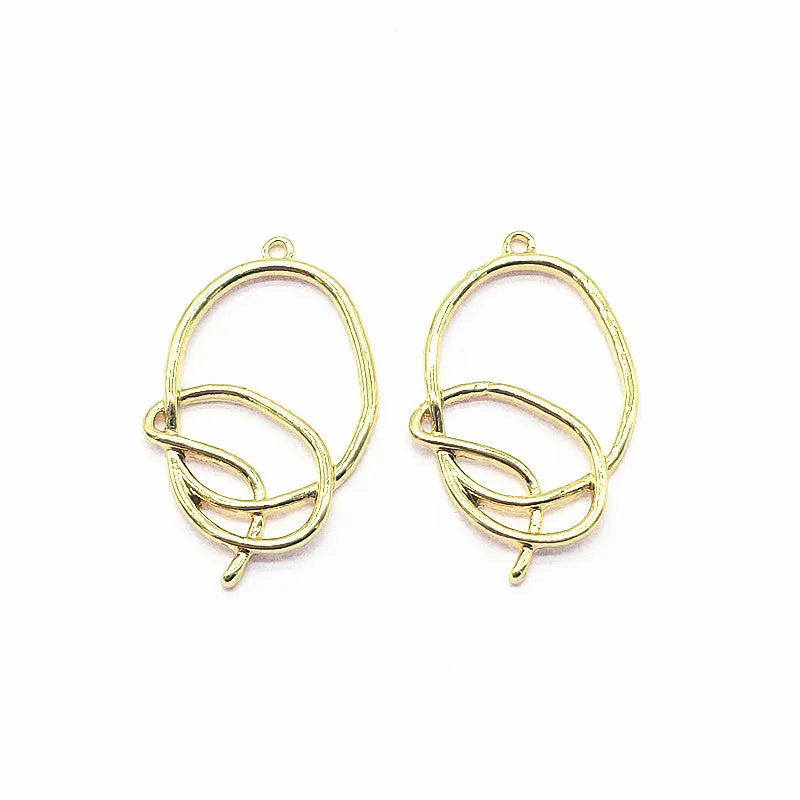 Irregular Shape Charm for Earring DIY - 50pcs Zinc Alloy Jewelry Findings