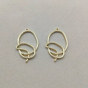 Irregular Shape Charm for Earring DIY - 50pcs Zinc Alloy Jewelry Findings