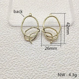 Irregular Shape Charm for Earring DIY - 50pcs Zinc Alloy Jewelry Findings