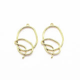 Irregular Shape Charm for Earring DIY - 50pcs Zinc Alloy Jewelry Findings