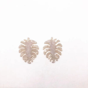 50pcs Acetic Acid Feather Shape Charm for Earrings DIY