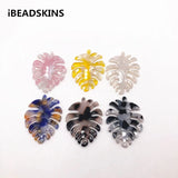 50pcs Acetic Acid Feather Shape Charm for Earrings DIY