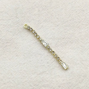 43x4mm 100pcs CZ Rhinestone Claw Chain Charm Earring DIY Making Part
