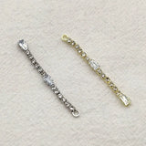 43x4mm 100pcs CZ Rhinestone Claw Chain Charm Earring DIY Making Part