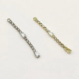 43x4mm 100pcs CZ Rhinestone Claw Chain Charm Earring DIY Making Part