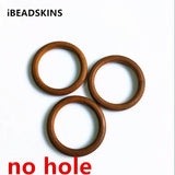 100pcs 34mm Brown Rings Wood Beads for Jewelry DIY Making