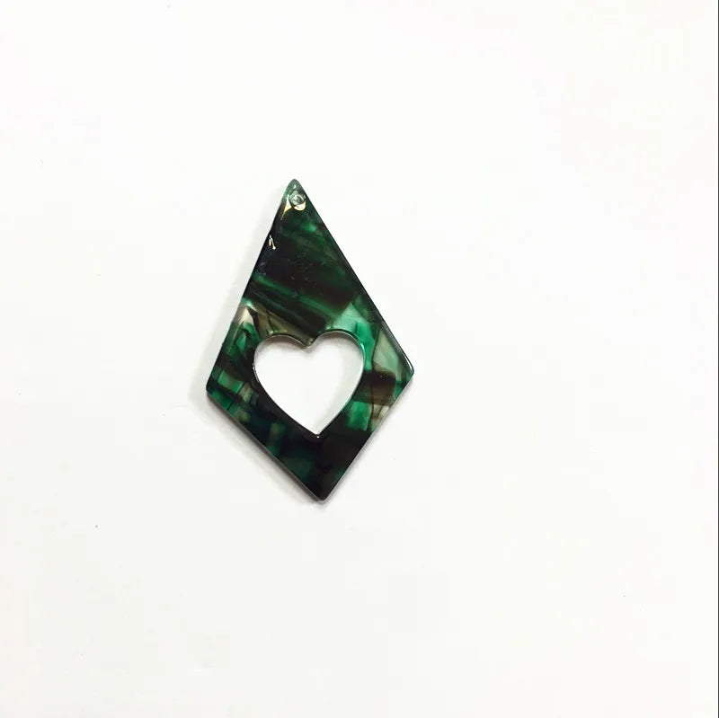 50pcs Marble Stripe Triangle Charms for Earring/Jewelry DIY