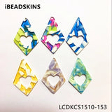 50pcs Acetic Acid Marble Triangle Charms for Earring DIY