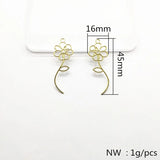 100pcs Zinc Alloy Flower Shape Charm for Necklace Earrings DIY