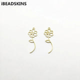 100pcs Zinc Alloy Flower Shape Charm for Necklace Earrings DIY