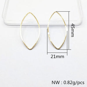 200pcs Copper Oval Earring Accessories for DIY Jewelry Making