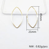 200pcs Copper Oval Earring Accessories for DIY Jewelry Making