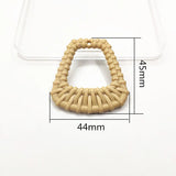 100pcs Acrylic Weaving Trapezoid Earring Charms for DIY Jewelry Making