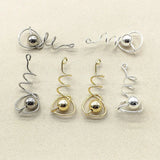 Zinc Alloy Twist Shape Charm for Earrings Making - 50pcs