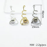 Zinc Alloy Twist Shape Charm for Earrings Making - 50pcs