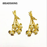 Flower Charms for Jewelry DIY 50pcs Zinc Alloy 46x27mm