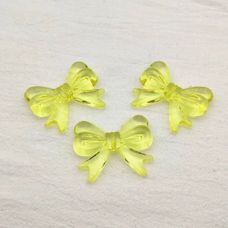 Acrylic Bow Beads for DIY Jewelry Making, 60pcs
