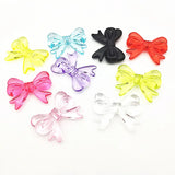 Acrylic Bow Beads for DIY Jewelry Making, 60pcs