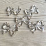 60pcs Clear Acrylic Bows Beads for Jewelry DIY