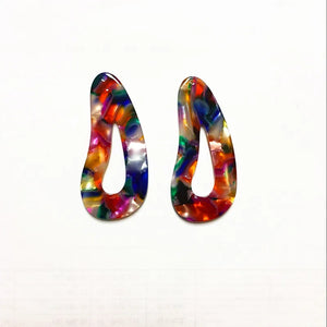 50pcs Imitate Marble Texture Drop Charms for Earring/Jewelry DIY