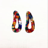 50pcs Imitate Marble Texture Drop Charms for Earring/Jewelry DIY