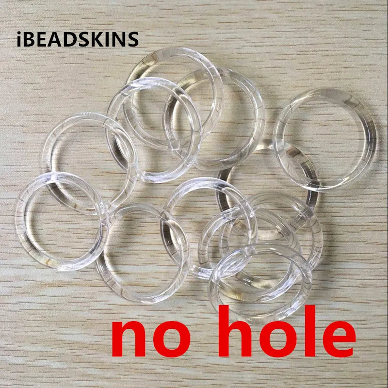 Clear Acrylic Ring Shape Beads for Jewelry Making 150pcs