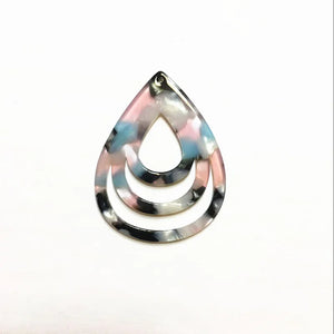 30pcs Acetic Acid Marble Drop Charms for Earring DIY