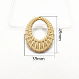 Acrylic Weaving Oval-Shape Earring Charms, 100pcs