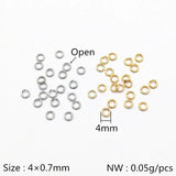 500pcs Real Plating Jump Rings/Split Rings for Jewelry DIY - 4mm