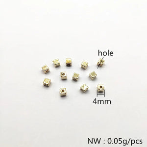 1000pcs CCB Square Shape Spacer Beads for Earrings Parts