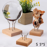 5*5 Metal Wood Base Crystal Ball Golf Ball Display Stand