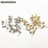 500pcs Copper Rhinestone Round Shape Earring Studs
