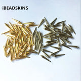 500pcs 5X24mm Rhodium/Gold Cone-Shape CCB Charm