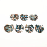 50pcs 37x30mm Acetic Acid Marble Effect Round Charm for Earrings Jewelry