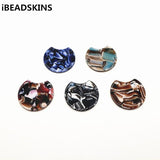 50pcs 37x30mm Acetic Acid Marble Effect Round Charm for Earrings Jewelry