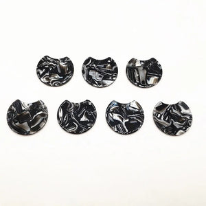 50pcs 37x30mm Acetic Acid Marble Effect Round Charm for Earrings Jewelry