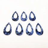 50pcs 40x23mm Marble Drop-shape Charm for Earrings