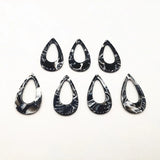 50pcs 40x23mm Marble Drop-shape Charm for Earrings