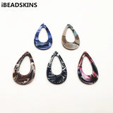 50pcs 40x23mm Marble Drop-shape Charm for Earrings