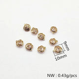 50pcs Copper/CZ Flower Charm for Earrings DIY Parts